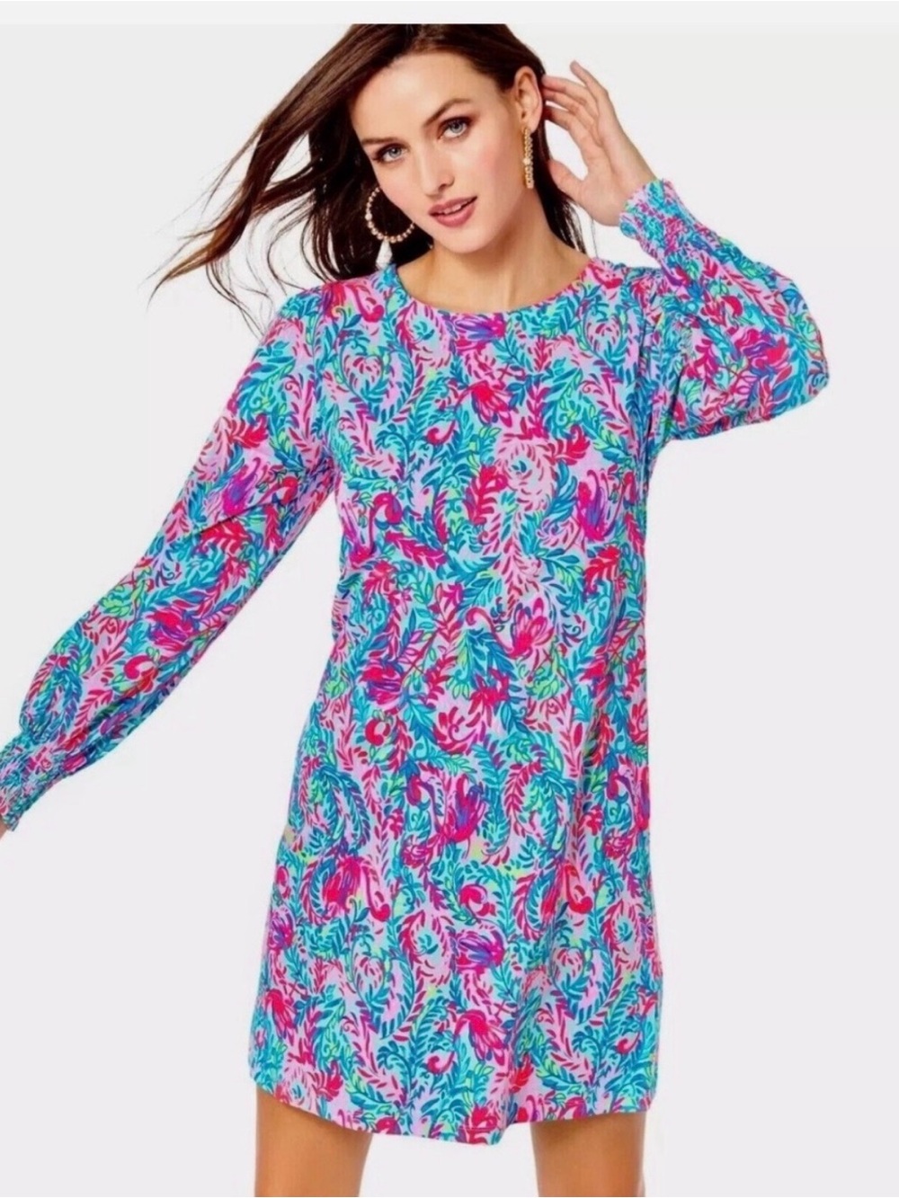 Lilly Pulitzer Diann Dress in Surf Blue Flim Flam